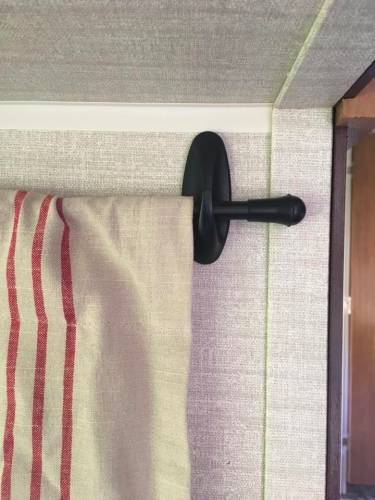 Curtain Rod using a command hook in Rv decor