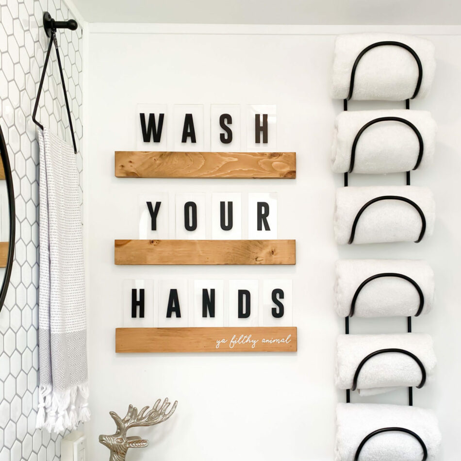 DIY Letter Ledge by The Happy Glamper