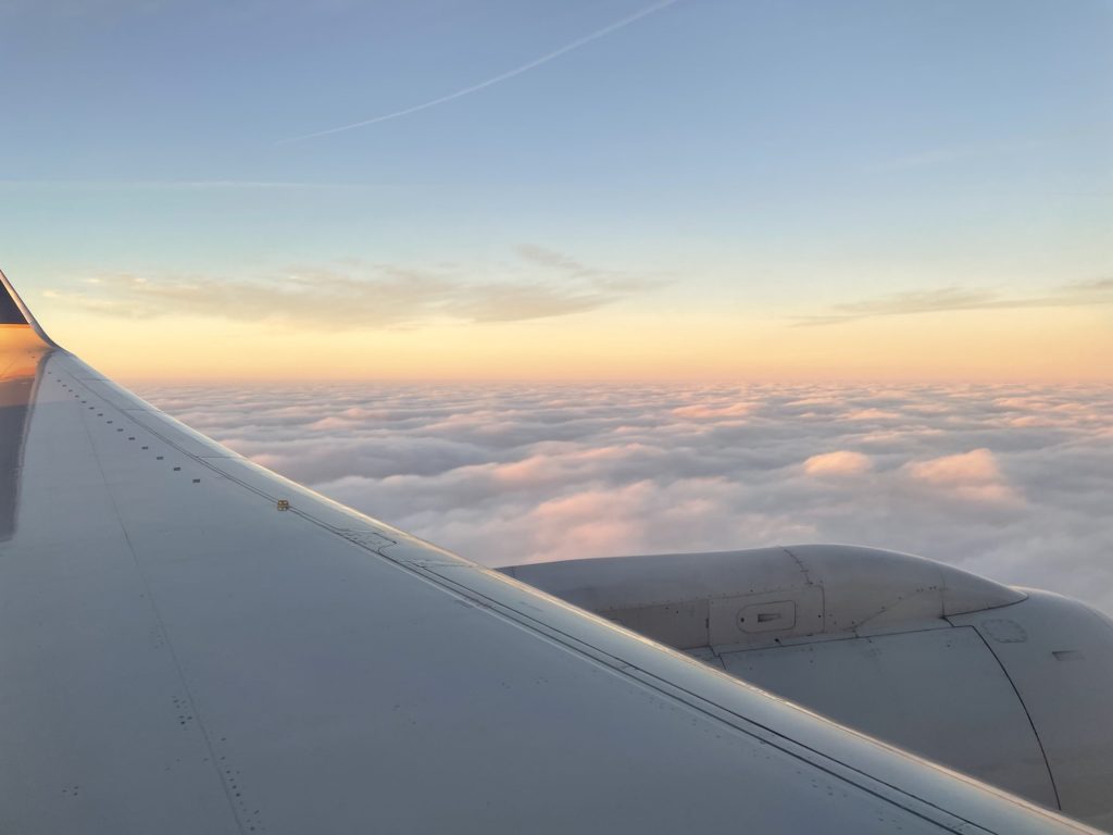 outside an airplane window