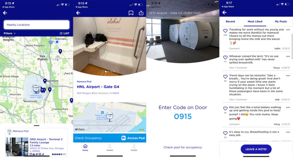 Mamava mobile app