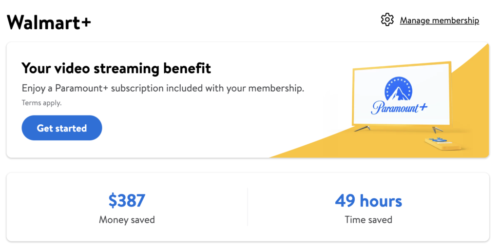 Walmart+ membership